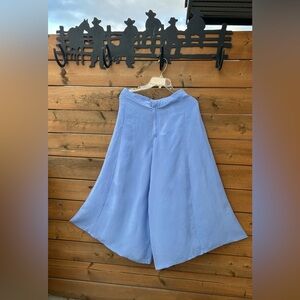 270.H&M Light Blue Wide-Leg Pants 100% Cupro